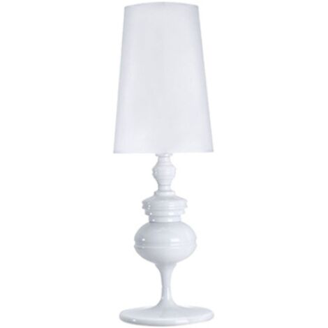 Lámpara decorativa de estilo europeo para sala de estar, lámpara de mesa, lámpara de noche pequeña blanca 15x46cm