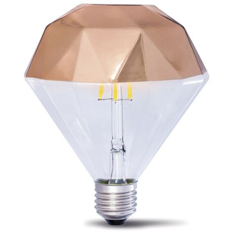 LAMPARA DECORATIVA FILAMENTO LED PRISMA COBRE E27 10W 2700K 360º 230V