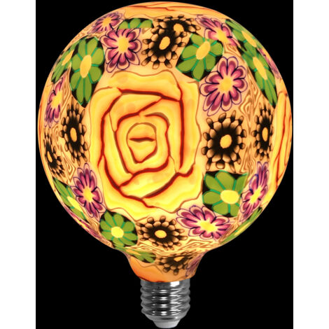 LAMPARA DECORATIVA LED SILICONA FLOR NARANJA E27 4W  230V 2200K