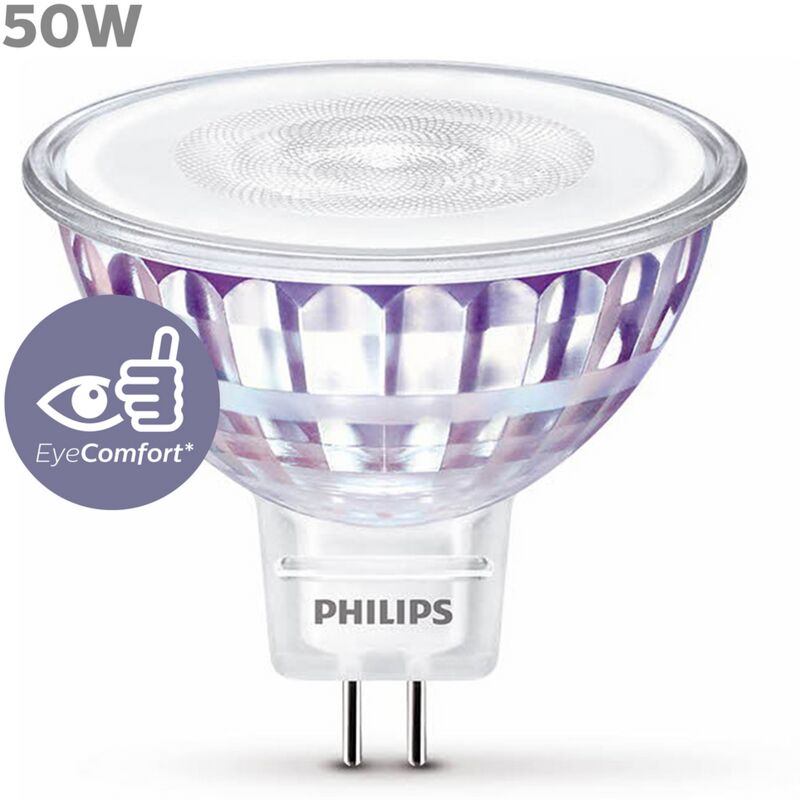 

Bombilla LED 50W MR16 luz blanca fría 36º de ángulo de apertura, no regulable - Philips