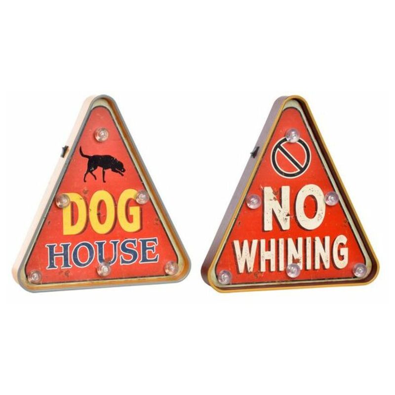 

Lámpara DKD Home Decor Dog House / No Whining (2 pcs) (30 x 5 x 32 cm)