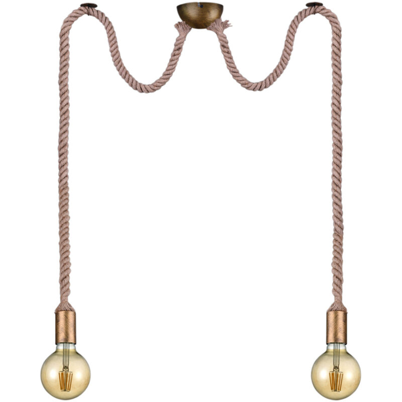 Cuerda Suspensión 2 Cuerdas Latón Con Descentralización Trio Lighting