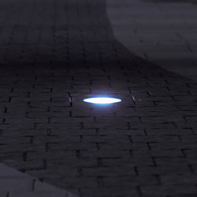 

Lámpara LED robusta empotrada en el suelo para exteriores, lámpara de vidrio de acero inoxidable en un juego que incluye lámparas LED