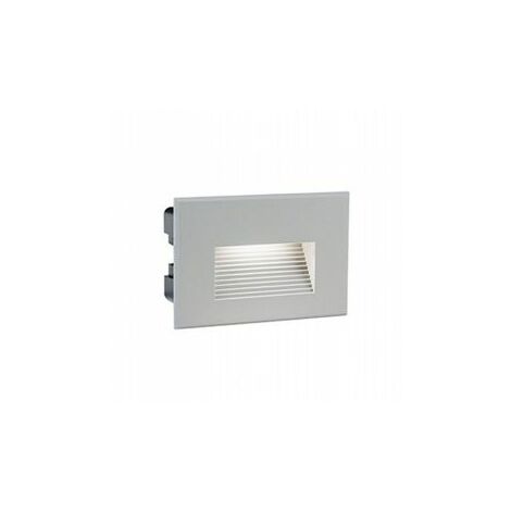 Lámpara empotrada de aluminio fundido con difusor de vidrio satinado - 3W, 300 lúmenes, 4000°K