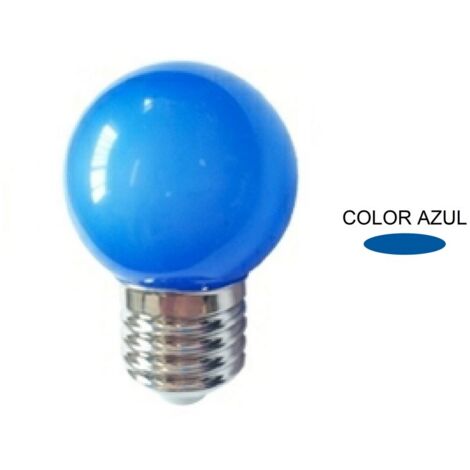 LAMPARA ESFERICA LED AZUL IP44 ESPECIAL GUIRNALDA E27 0,5W 270º 230V