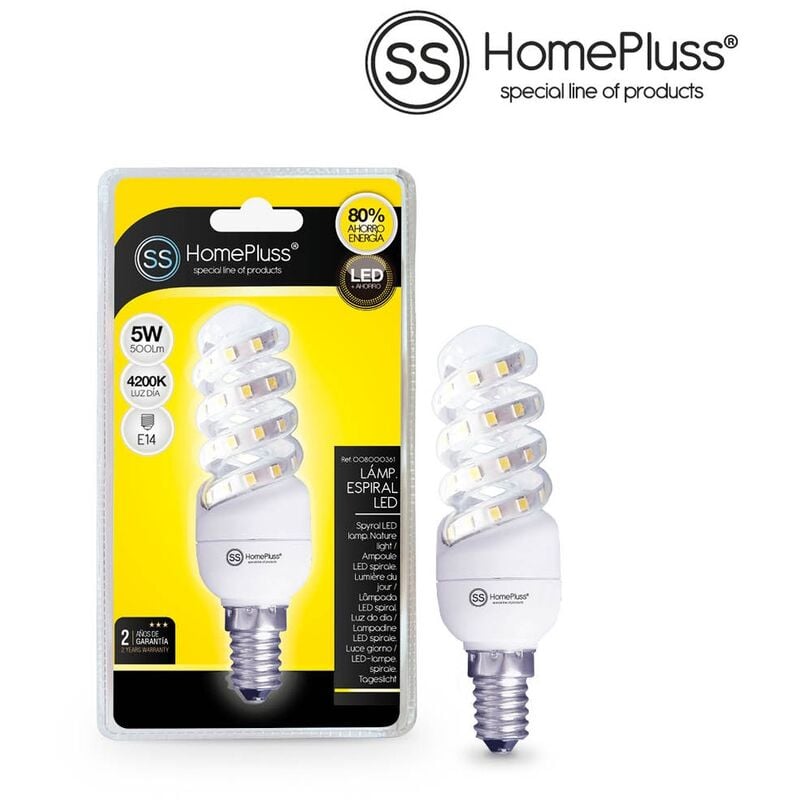 

Lampara espiral 5W E14 4200K - 6u caja exp