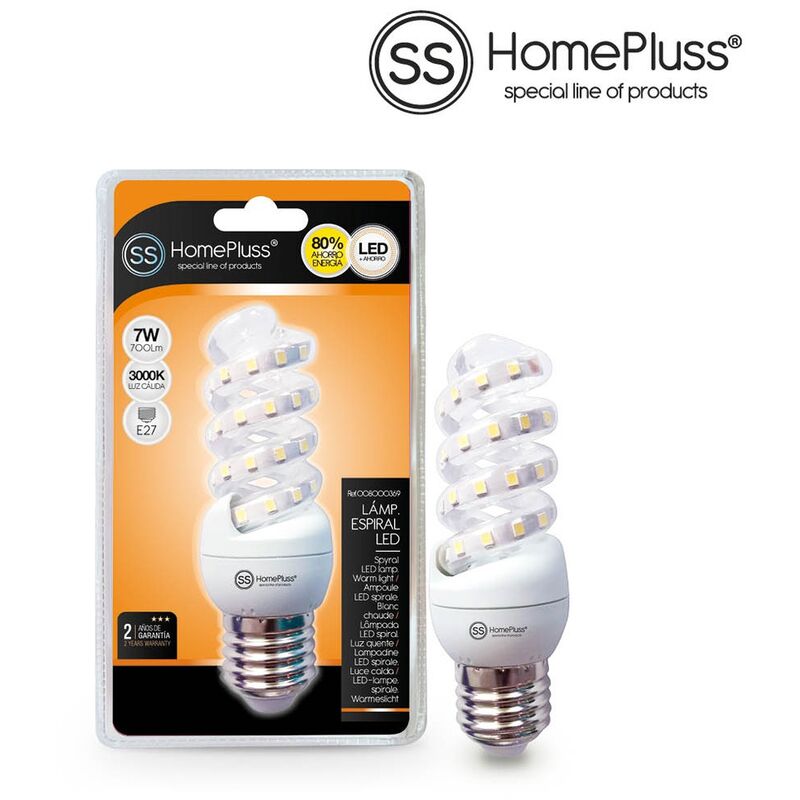 

Lampara espiral 7W E27 3000K - 6u caja exp