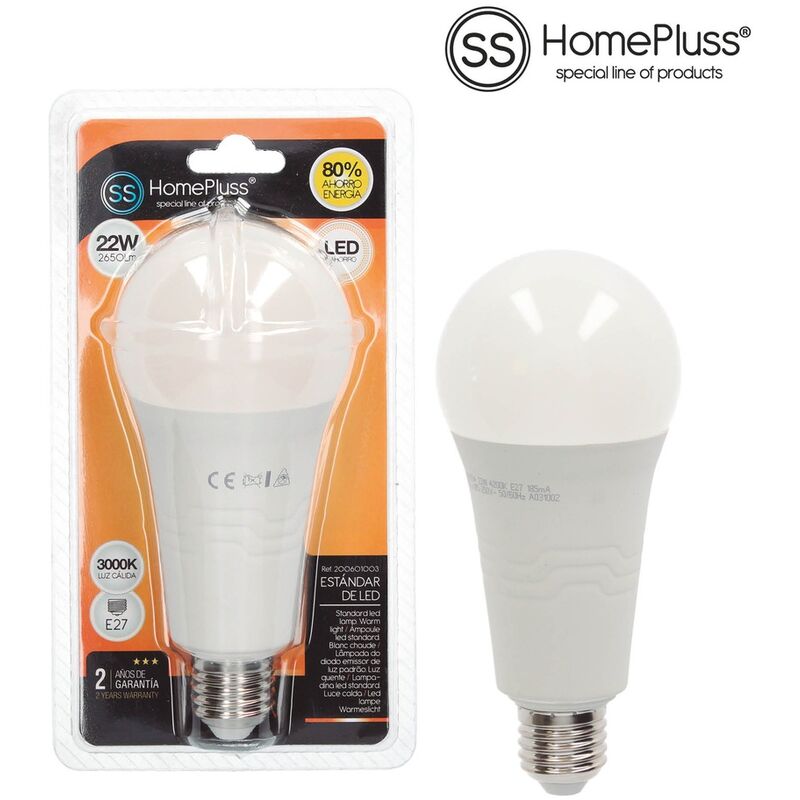 

Lámpara estandar 22W E27 3000K - 6u caja exp