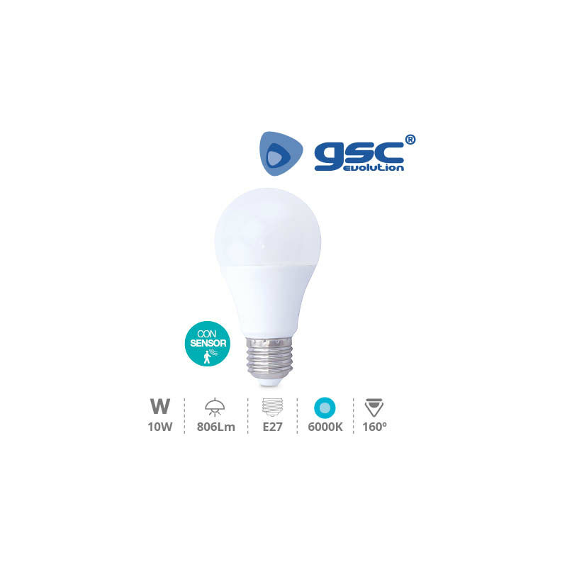 

Lampara Estandar LED 10W presencia E27 6000K