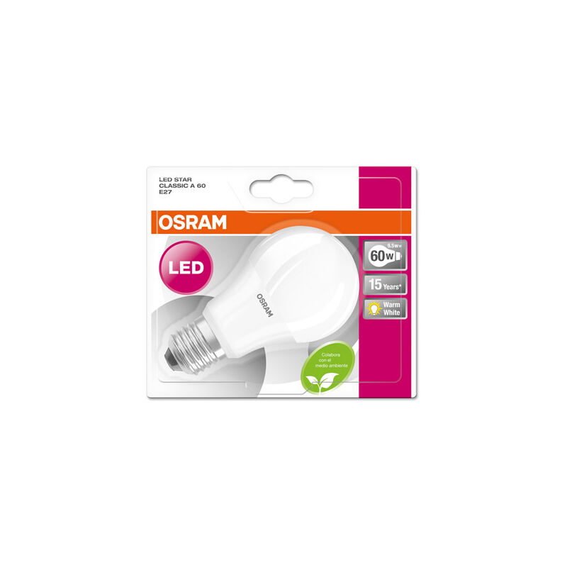 

Bombilla led estandar 806lm E27 9,5W 2700K - Osram