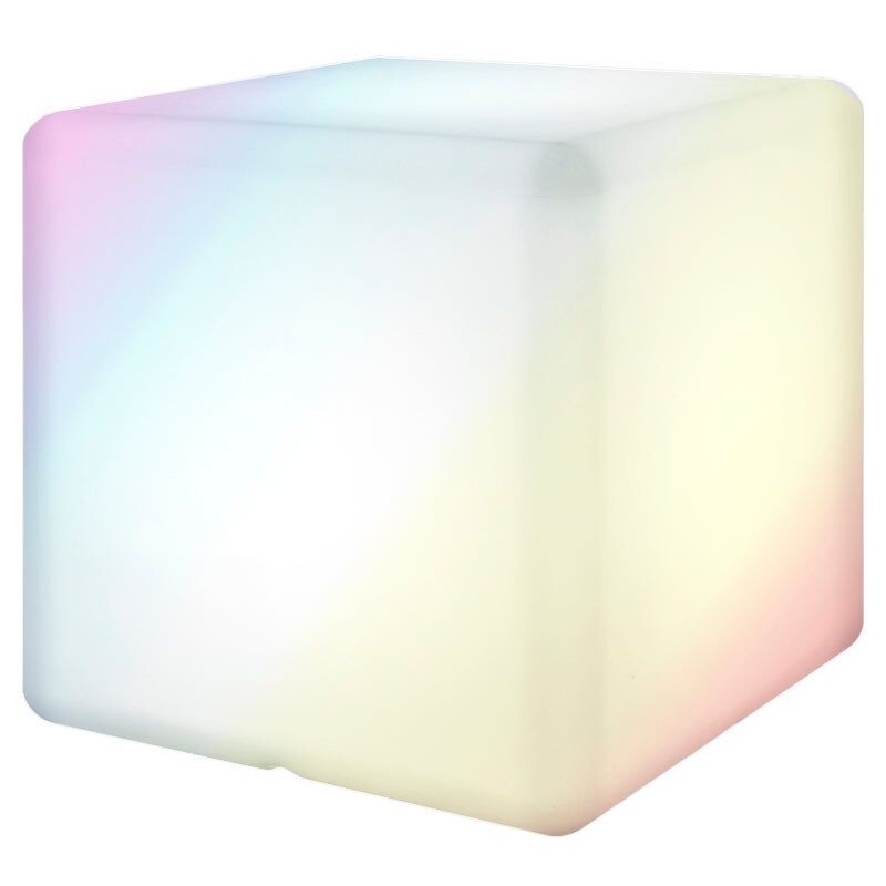 

Lámpara exterior con mando de luz LED blanca de 40x40x40 cm