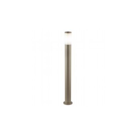 Lámpara exterior de aluminio fundido con difusor opalino de alta luminosidad en color gris topo