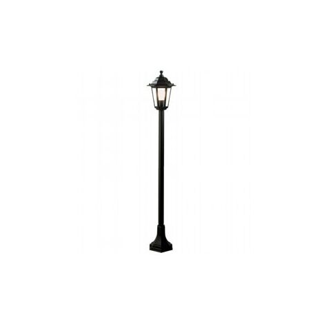 Lámpara exterior de aluminio fundido con difusores de vidrio transparente - Altura máxima 155mm - Potencia máxima 60W negro