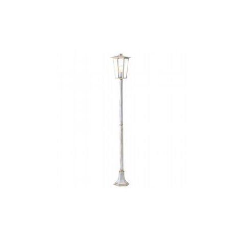 Lámpara exterior de aluminio fundido con difusores de vidrio transparente blancooro