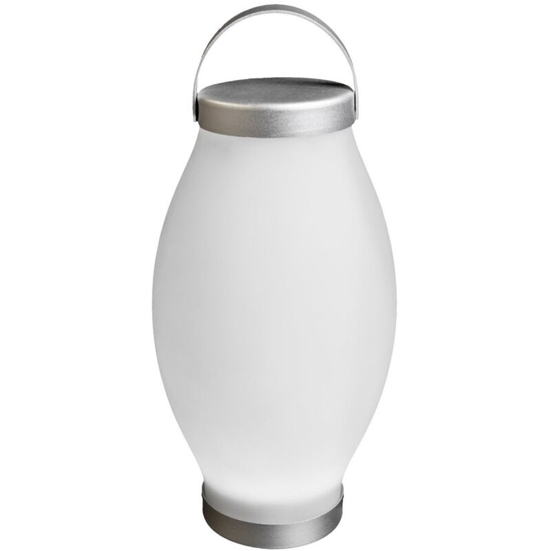 

Lámpara exterior de mesa led blanca de 31x18x18 cm