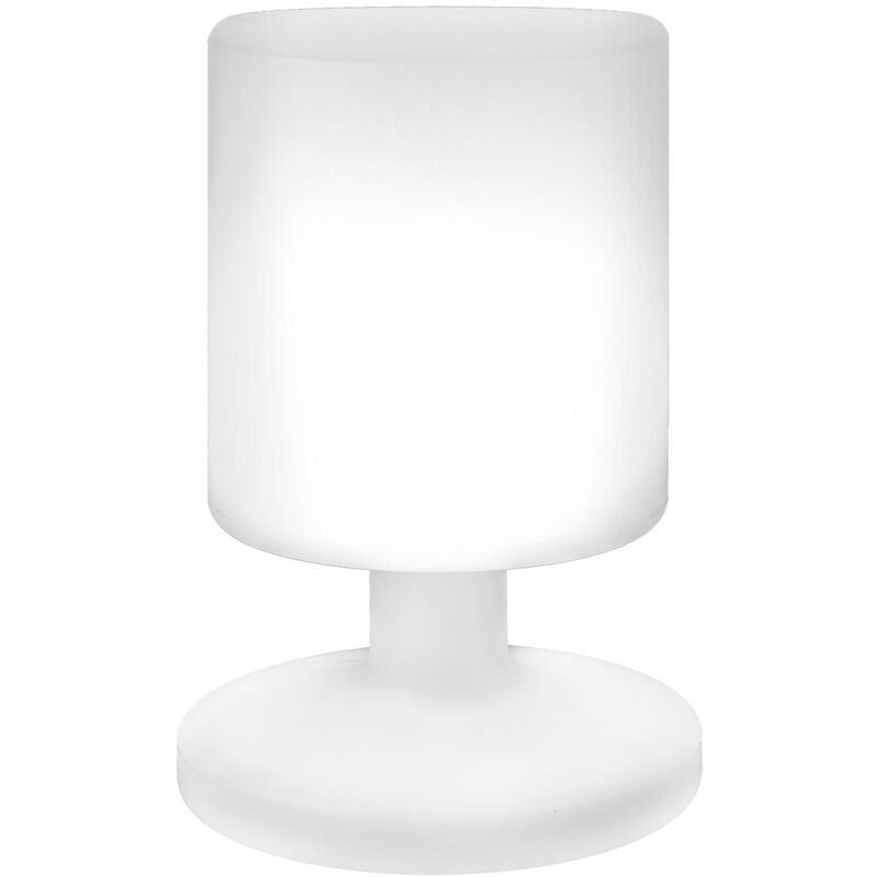 

Lolahome - Lámpara exterior led Gurav de mesa moderna blanca de Ø 15x26 cm