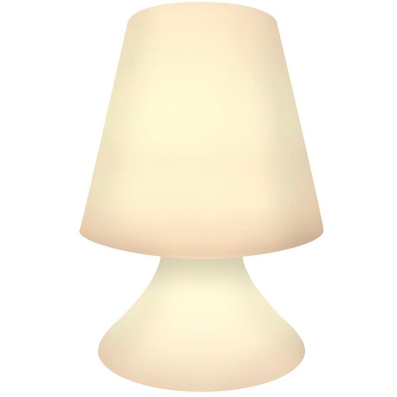 

Lámpara exterior de mesa led moderna blanca de 38x27x27 cm