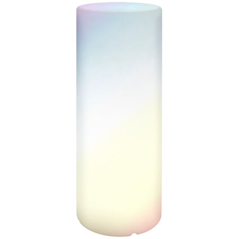 

Lámpara exterior de pie cilíndrica con mando de luz led blanca de 75x30x30 cm