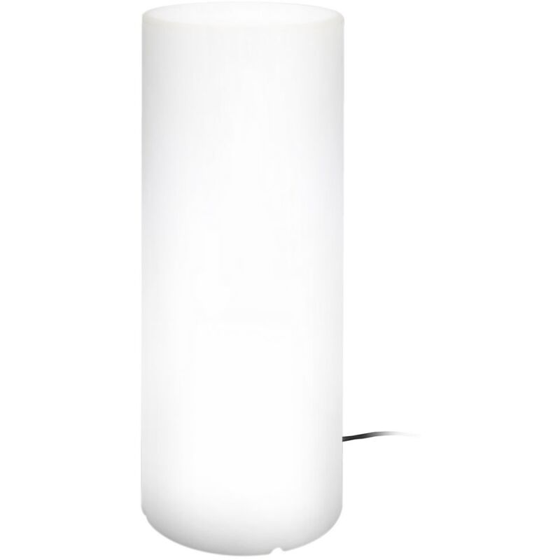 

Lámpara exterior Yaiza de pie cilíndrica de plástico HDPE blanca de Ø 30x75 cm