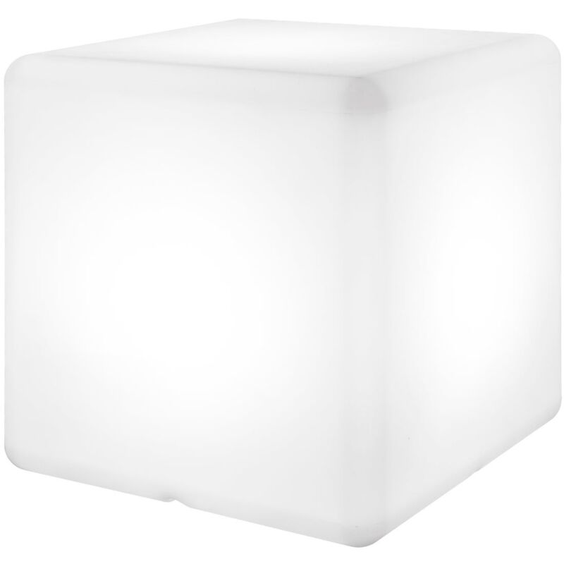 

Lámpara exterior de plástico minimalista blanca de 45x45x45cm