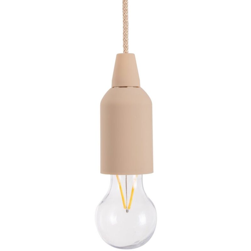 

Lámpara exterior Pull & Click colgante beige de Ø 5X16 cm