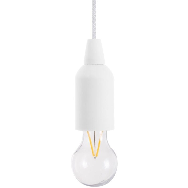 

Lámpara exterior Pull & Click colgante blanca de Ø 5X16 cm