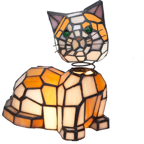 Lámpara Figura gato Tiffany 240100