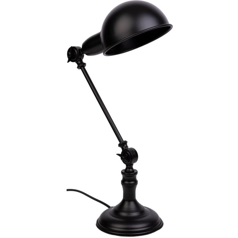 Lámpara flexo de mesa de metal negra 23x15x50
