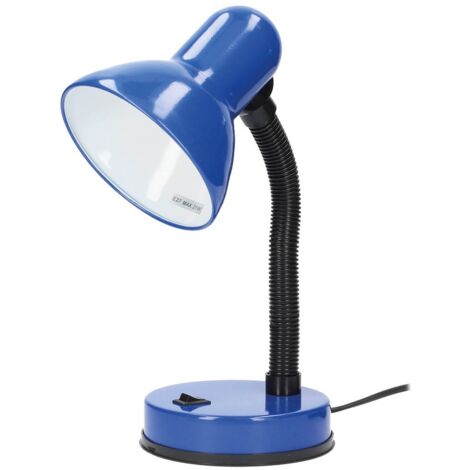 Lámpara Flexo de sobremesa azul con bombilla de incandescencia