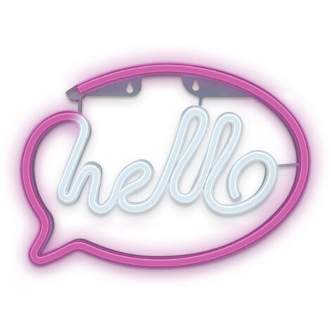Lampara forever neon led hello pink