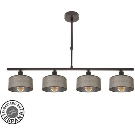 Lampara gilda 4xe14 marron regx76x14 cm