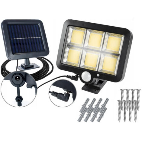 Lámpara halógena LED solar con sensor de movimiento PIR
