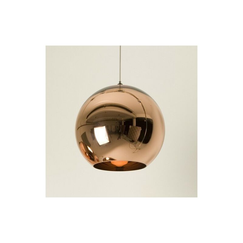 

Lámpara HUGO, colgante, cristal, color cobre, 30 cms de diámetro