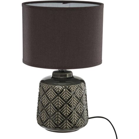 Lámpara 'Ilou' gris - cerámica A. 35 cm - Atmosphera créateur d'intérieur