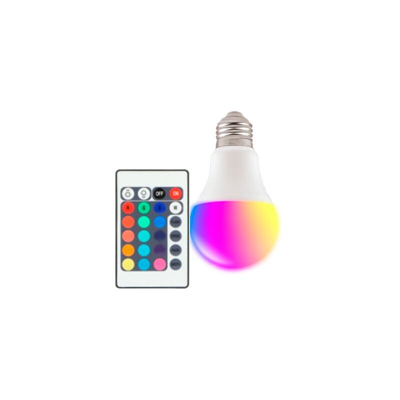 

Bombilla led multicolor con mando para lámpara exterior de Ø 5x12 cm