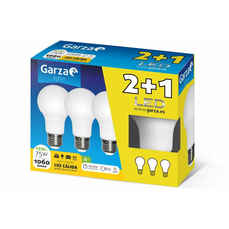 

Lampara Ilumin Estan Led E27 12w 1060lm 3000k 3 Pz - Garza