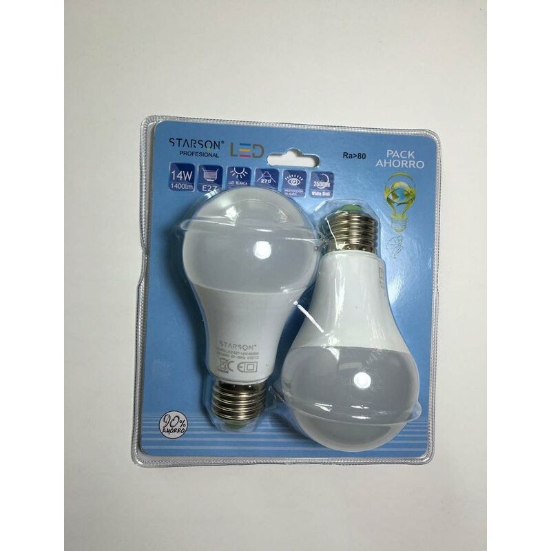 

Lampara Ilumin Estan Led E27 14w 6400k 2 Pz - Starson