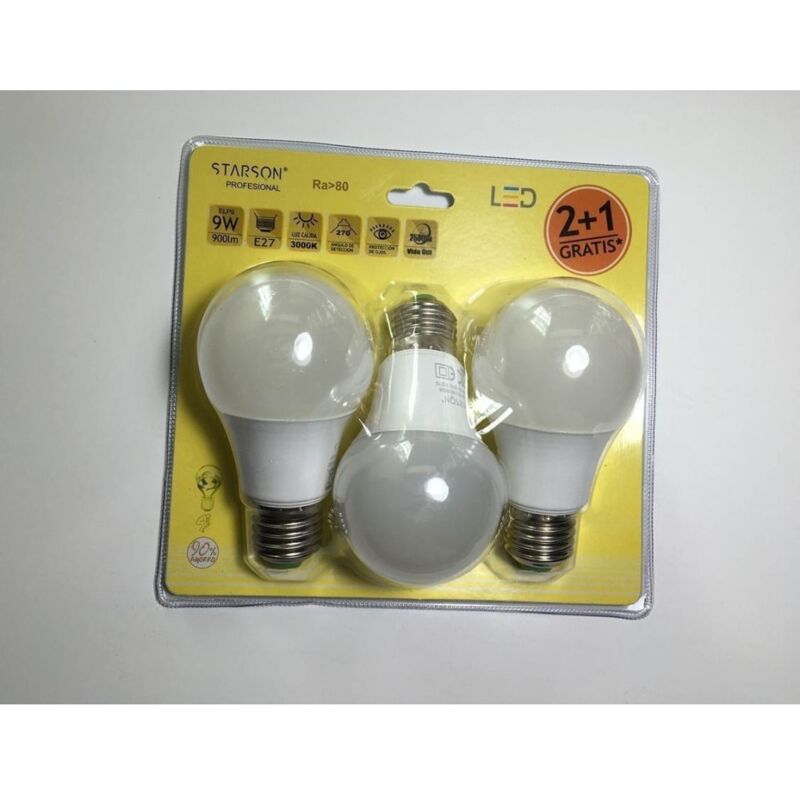 

Lampara Ilumin Estan Led Starson E27 9W 3000K 3 Pz