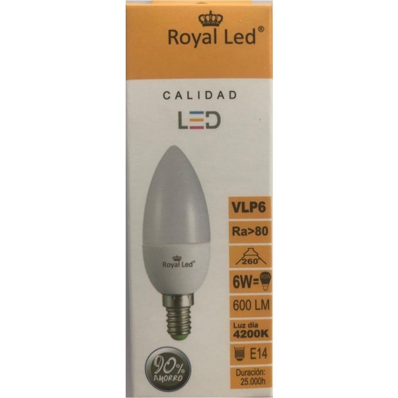 

Lampara Ilumin Vela Led Royal Led E14 6w 600lm 4200k