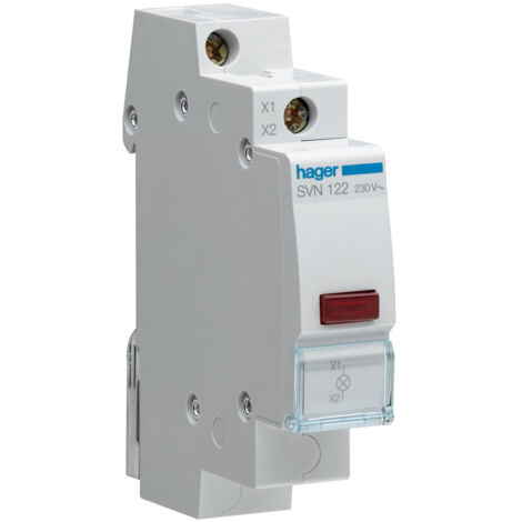 Lámpara indicadora LED roja HAGER 230 V CA SVN122
