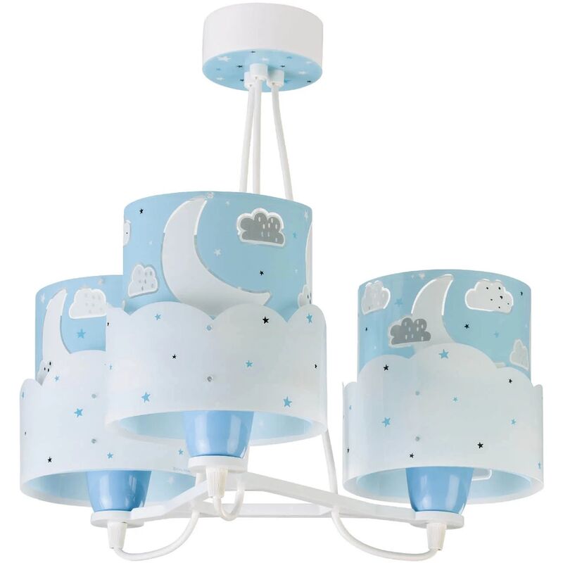 

Lúzete - Lámpara Infantil 3 Luces Moon E27 Azul