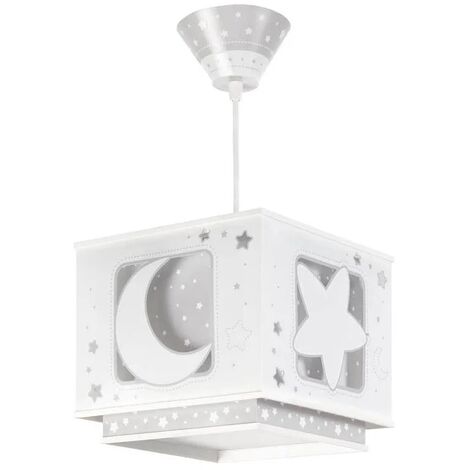 LAMPARA INFANTIL LUNA GRIS