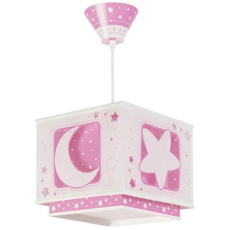 LAMPARA INFANTIL LUNA ROSA