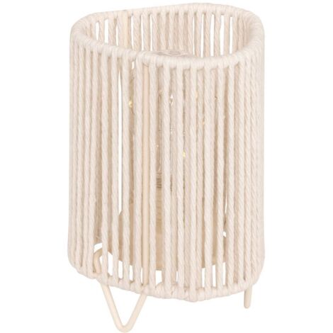 Lámpara LED a pilas Oda blanca H17cm - Atmosphera créateur d'intérieur