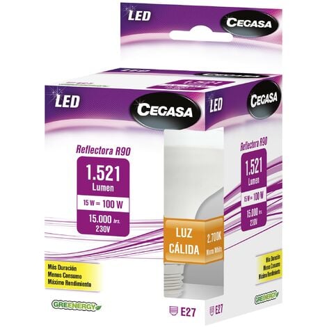 LAMPARA LED CEGASA R90 331215 15W 1521LM E27