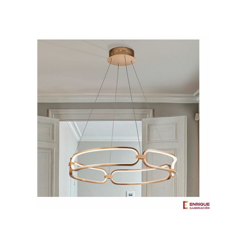 

Lampara techo circular dorada COLETTE 54w luz calida | Lámpara - 0