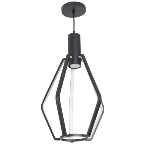 Lámpara LED colgante moderna negra 25W + GU10