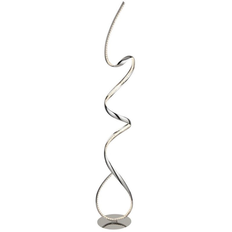Searchlight - Lámpara de pie led Twirls Chrome con difusor de cristal