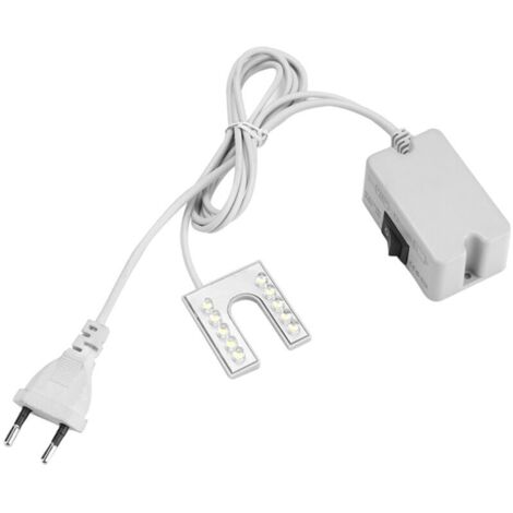Lámpara LED de cuello de cisne flexible para máquina de coser con base magnética, 110-265 V