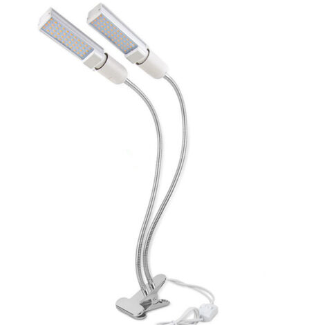 Lámpara LED de cultivo para plantas de interior, 2 cabezales, decoración del hogar